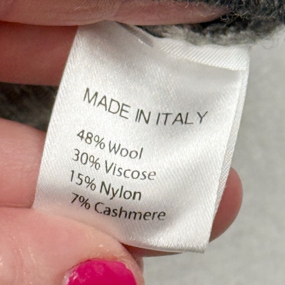 Bartolini Women's Made In Italy Wool Blend Pullover Gray Soft Stars Sweater Sz S - Picture 5 of 9